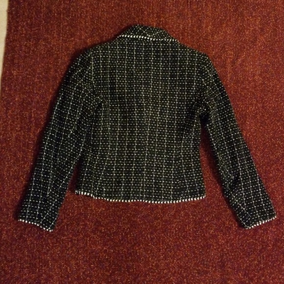 GIANCARLO FERRARI B/W/Gray Glitter Thread Jacket S - Picture 6 of 8